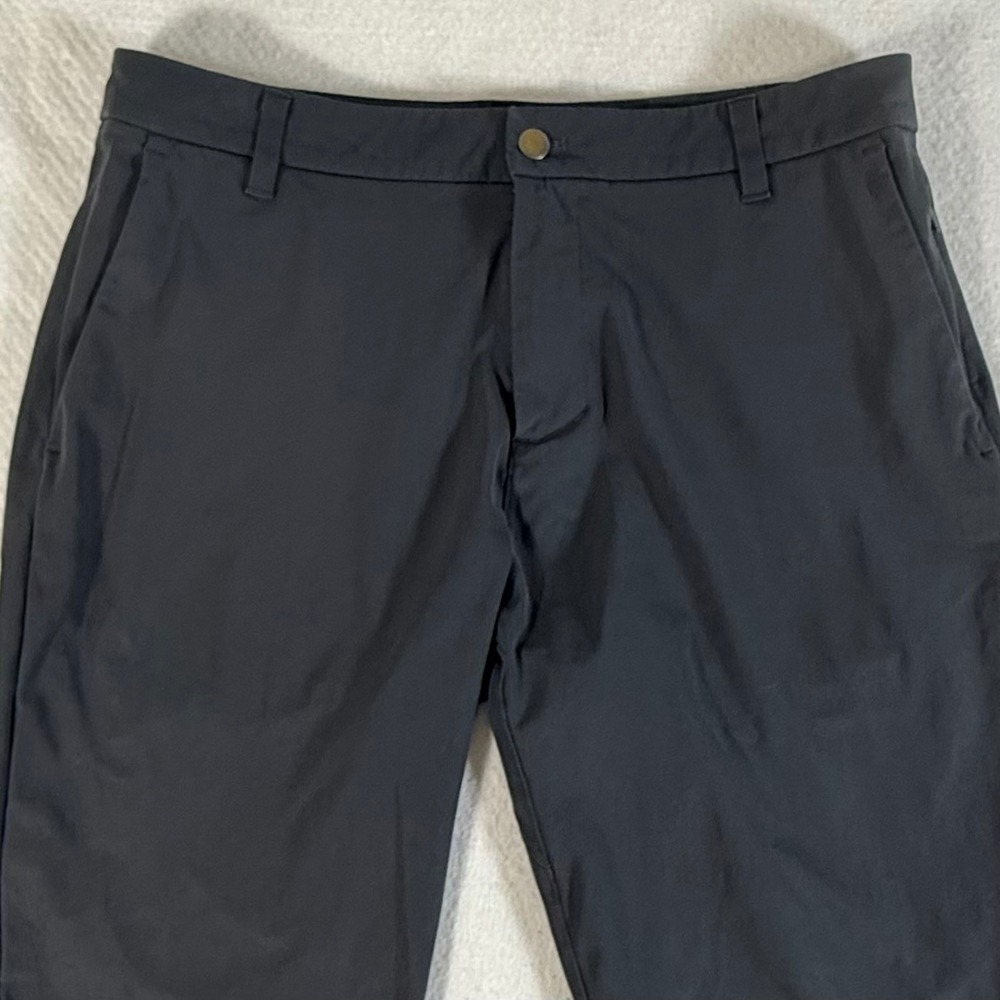 Lululemon Commission Pants Men 34x31 Slim Fit Warpstreme ABC Trousers Black